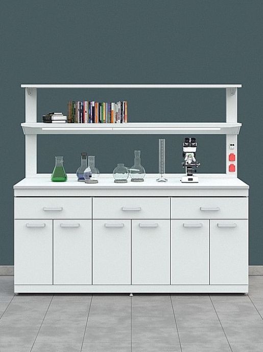 Стол лабораторный с 2-мя полками Simple Pro ЛК-900 СП