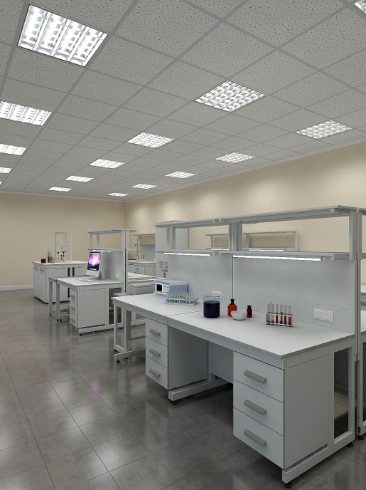 Стол лабораторный с 2-мя полками Simple Pro ЛК-1200 СП