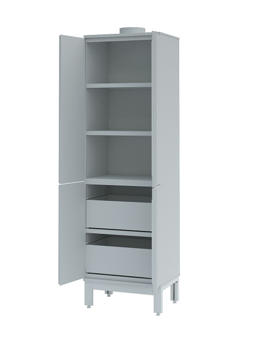 Шкаф для реактивов кислотостойкий Simple Pro ЛК-600 ШРП (с ящиками)