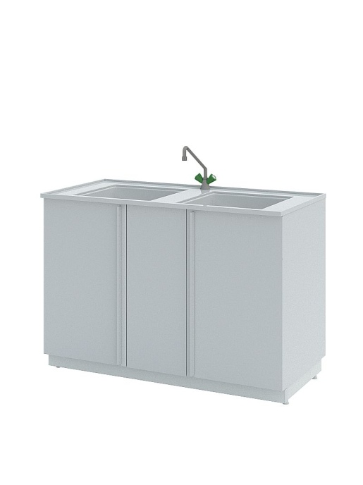 Мойки лабораторные химические Simple Pro ЛК-600 СМС-ПВ (1 раковина, 1 смеситель)