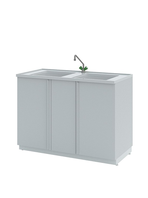 Мойки лабораторные химические Simple Pro ЛК-1500 СМС-ПВ (1 раковина, 1 смеситель)