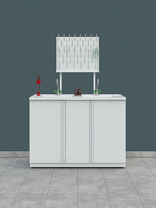 Мойки лабораторные химические Simple Pro ЛК-1500 СМС-ПВ (1 раковина, 1 смеситель)