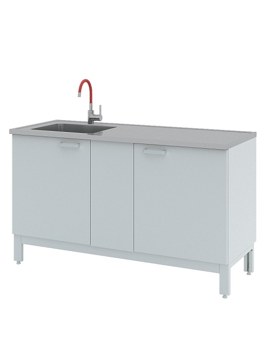 Мойки лабораторные металлические Simple Pro ЛК-1500 СМС-Г (1 раковина, 1 смеситель)