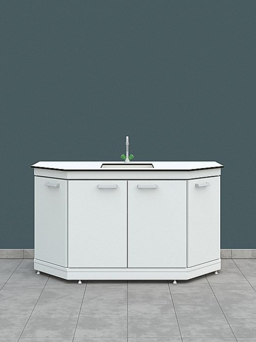 Столы-мойки торцевые Simple Pro ЛК-1500 СМС-Д (корпус - полипропилен)