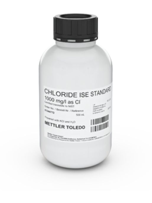 Раствор для ионоселективных электродов METTLER TOLEDO ISE standard Cl 1000 mg/L, 500mL