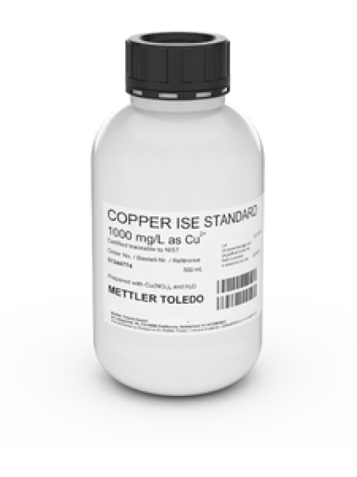 Раствор для ионоселективных электродов METTLER TOLEDO ISE standard Cu 1000 mg/L, 500mL