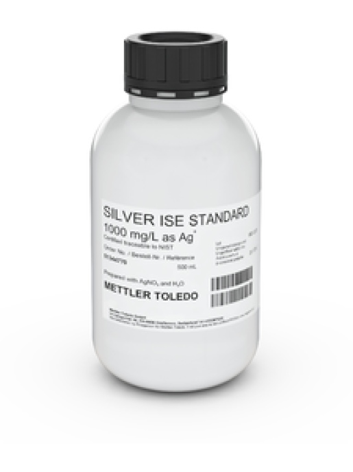 Раствор для ионоселективных электродов METTLER TOLEDO ISE standard Ag 1000 mg/L , 500mL