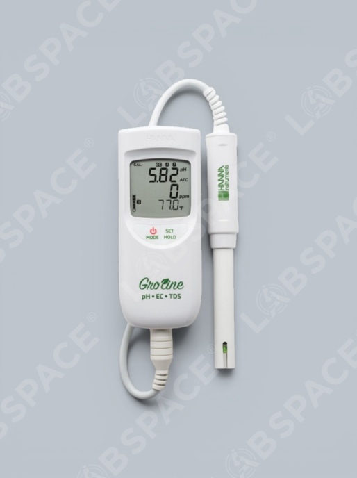 Влагозащищенный pH/EC/TDS-тестер для гидропоники серии GroLine HANNA Instruments HI9814