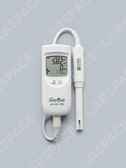 Влагозащищенный pH/EC/TDS-тестер для гидропоники серии GroLine HANNA Instruments HI9814