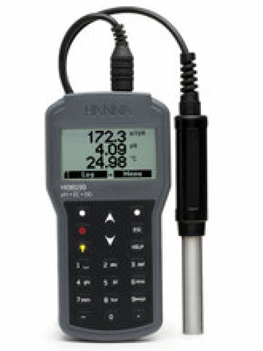 Универсальный портативный прибор в комплекте с pH-электродом HI829113 HANNA Instruments HI98199