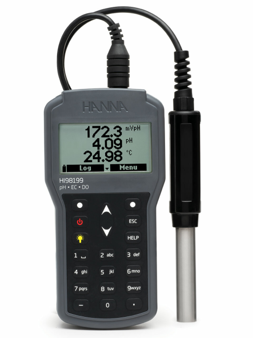 Универсальный портативный прибор в комплекте с pH-электродом HI829113 HANNA Instruments HI98199