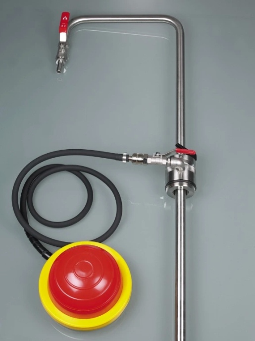 Насос для растворителей, ножной, сливная жесткая трубка