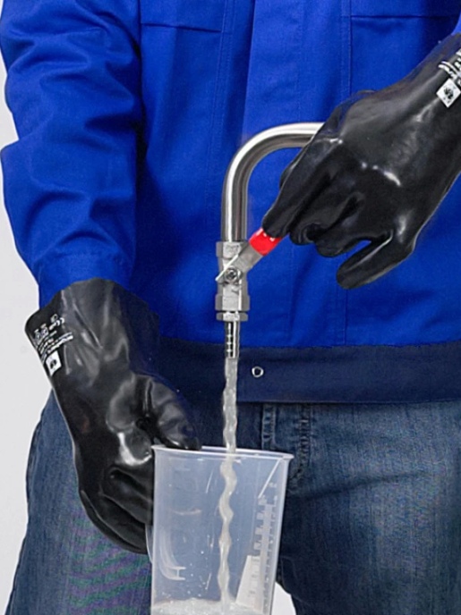 Насос для растворителей, ножной, сливная жесткая трубка