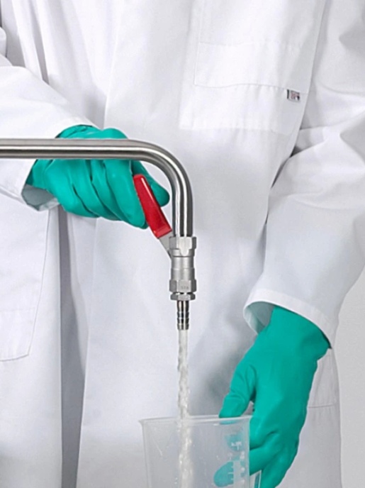 Насос для растворителей, ножной, сливная жесткая трубка