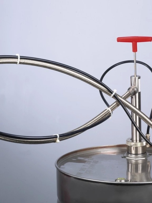 Насос для бочек, газонепроницаемый, нержавеющая сталь, со сливной трубкой