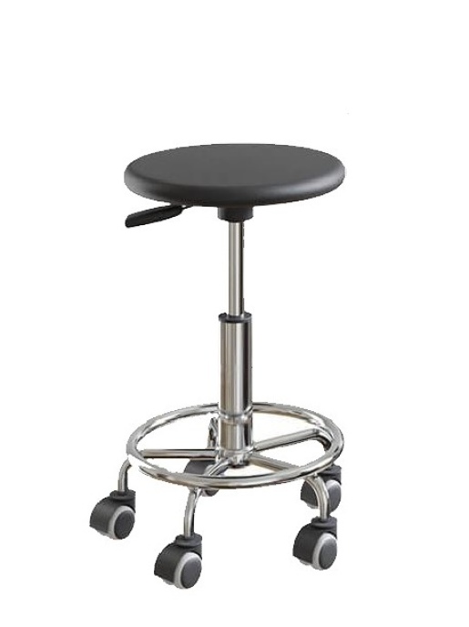 Табурет с полиуретановым сидением и опорным кольцом GRAULAB