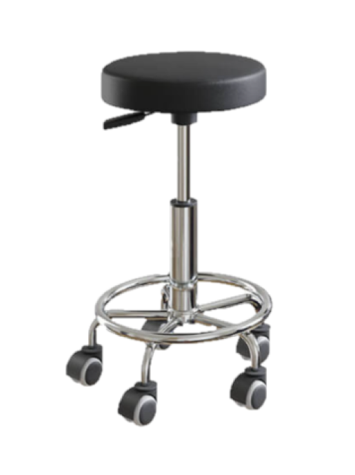 Табурет с сидением из кожзаменителя и опорным кольцом GRAULAB