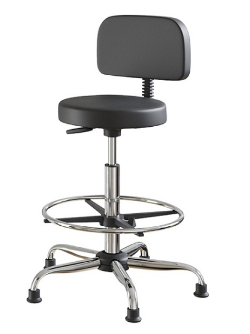 Табурет с сидением и спинкой из кожзаменителя GRAULAB