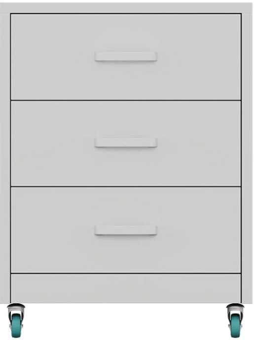 Тумба металлическая с тремя ящиками GRAULAB ТПМЯ3