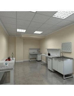 Стол лабораторный с полкой Simple Pro ЛК-1500 СМ