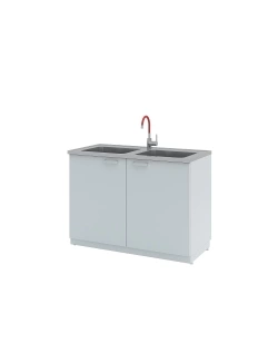 Мойки лабораторные металлические Simple Pro ЛК-1200 СМС-Г (1 раковина, 1 смеситель)