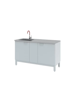 Мойки лабораторные металлические Simple Pro ЛК-1200 СМС-Г (1 раковина, 1 смеситель)