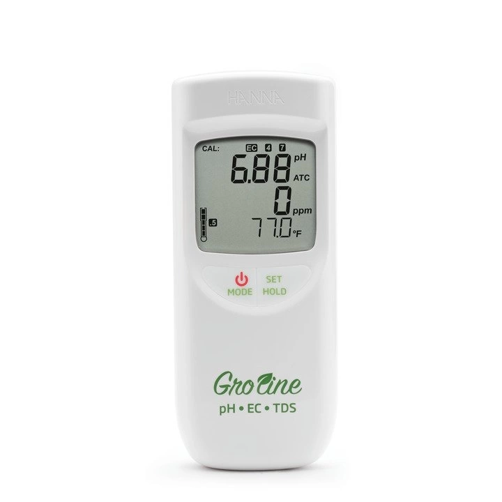 Влагозащищенный pH/EC/TDS-тестер для гидропоники серии GroLine HANNA Instruments HI9814