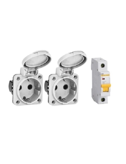 Две дополнительные розетки с автоматом отключения питания