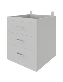 Тумба навесная металлическая с тремя ящиками