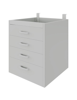 Тумба навесная металлическая с четырьмя ящиками