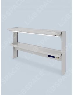 Стеллаж с двумя полками и электроблоком