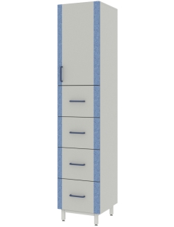 Шкаф для хранения реактивов с 4 выдвижными ящиками ЛОИП ЛАБ-PRO ШР4Я 40.50.193