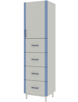 Шкаф для хранения реактивов с 4 выдвижными ящиками ЛОИП ЛАБ-PRO ШР4Я 50.50.193