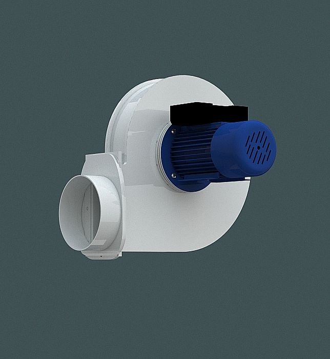 Автономный кислотостойкий вентилятор Simple Pro 1200 куб. м. в час (с рамой для крепежа на стену)