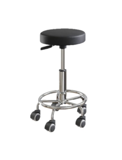 Табурет с сидением из кожзаменителя и опорным кольцом GRAULAB