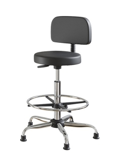 Табурет с сидением и спинкой из кожзаменителя GRAULAB