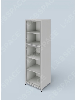 Шкаф для хранения посуды и документов ШМП-600 (верхние и нижние дверки - стекло)