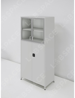 Шкаф для хранения посуды и документов ШМД-900 (верхние дверки - стекло, нижние дверки - металл)